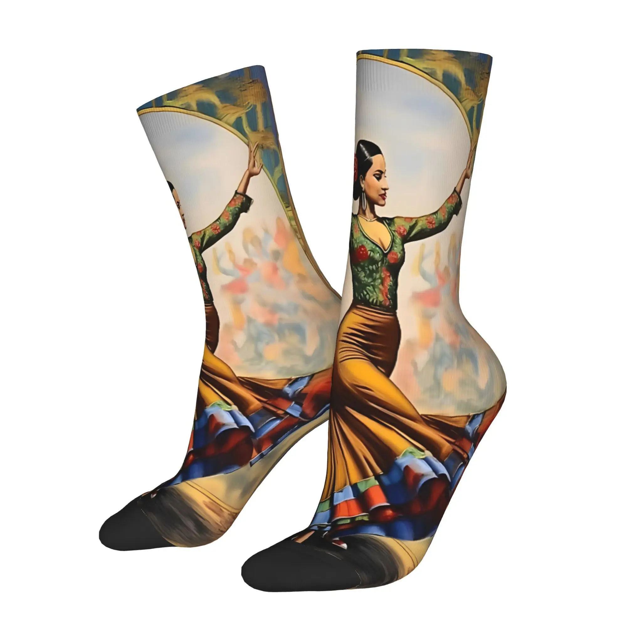 

Flamenco Dancers Socks Male Mens Women Winter Stockings Harajuku