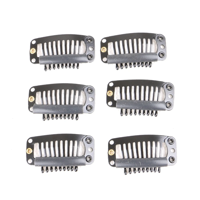 500 أجزاء/وحدة 3.2 سنتيمتر 9 الأسنان وصلات شعر أدوات شعر مستعار سيليكون المفاجئة كليب ل وصلات شعر/I شكل شعر مستعار كليب 6 ألوان