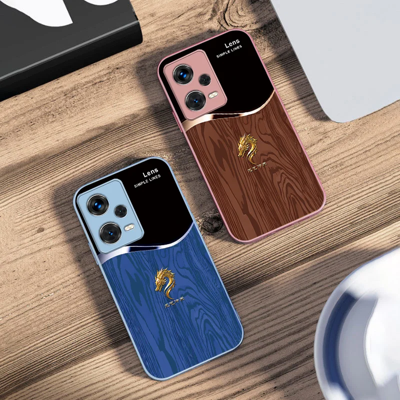 DragonQiSoarsintotheSky For Xiaomi 14 Ultra 13 Lite Redmi Note 13 11 Pro 12 Plus Poco X6 3 Pro F4 6 GT Tempered Glass Phone Case