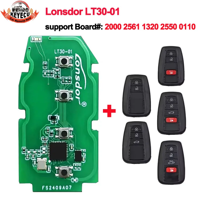 KEYECU Lonsdor LT30-01 Universal Board 2000/2561/1320/2550/0110 For Toyota 4A Chip Corolla Cross Camry Remote Key By K518 KH100+