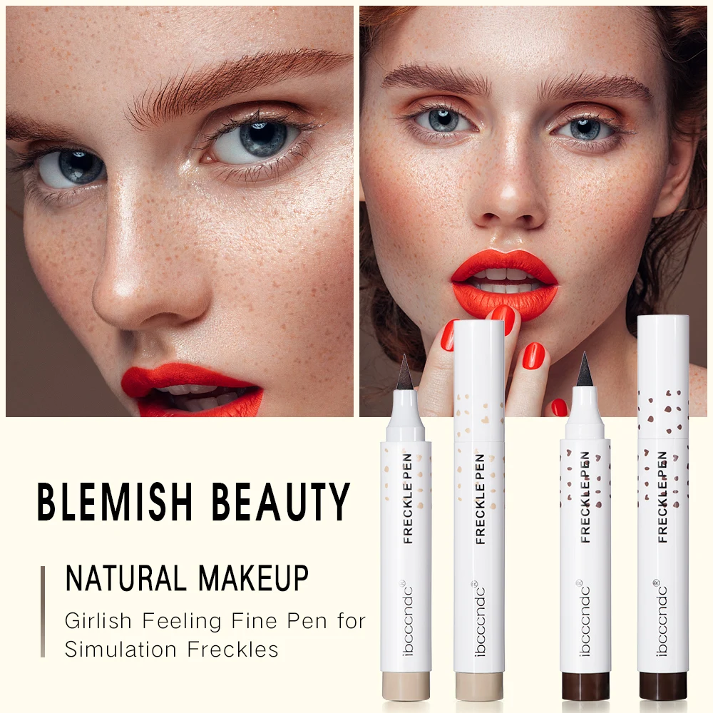 1PC Natural Fake Freckles Pen Waterproof Face Brown Eyeliner Dot Spot Pen Makeup Waterproof Dot Spot Pen Pretend Makeup Tool