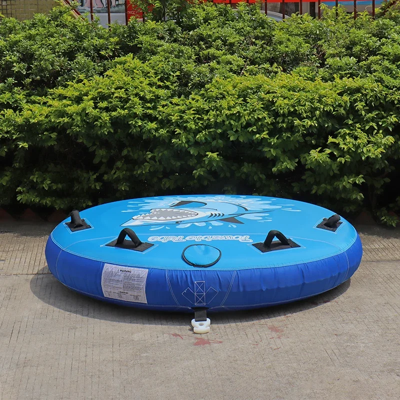 2 Persons Full Package Inflatable Round Towable Tube,Overwater Towing Tractor Type Inflatable Towable Tube - Image 3