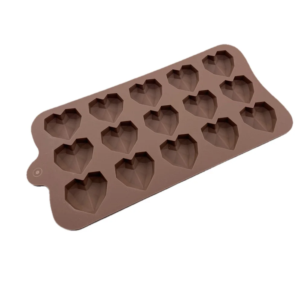 New Heart Chocolate Moulds 15/8 Cavity Shape Silicone Wedding Candy Baking Molds Cupcake Decorations Cake Mold 3D DIY