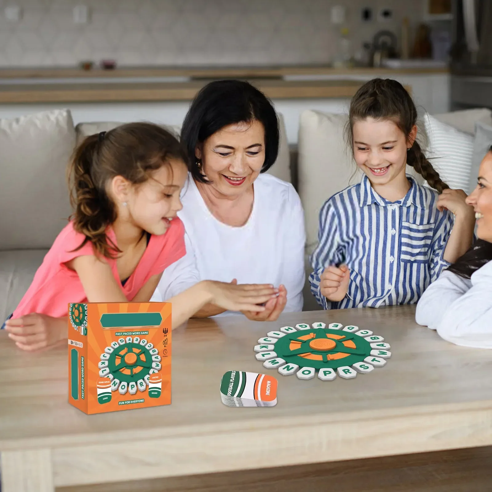 New Spanish Word Game Fast-Paced Family Board Game The Quick Thinking Letter Pressing Tapple Games versión en español