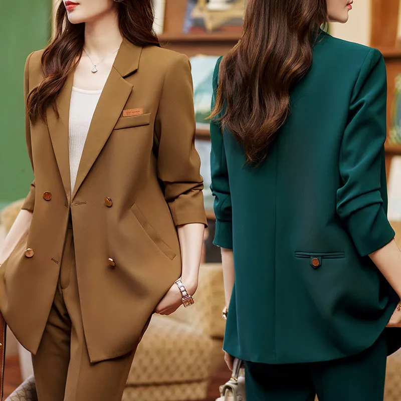 

2023 Long Sleeve New Solid Color Fashion Small Suit Coat Suit Top Slim Fit Socialite Work Clothes