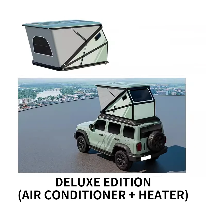 Roof tent SUV hard-lifting large space air-conditioning solar camping equipment self-driving travel modification