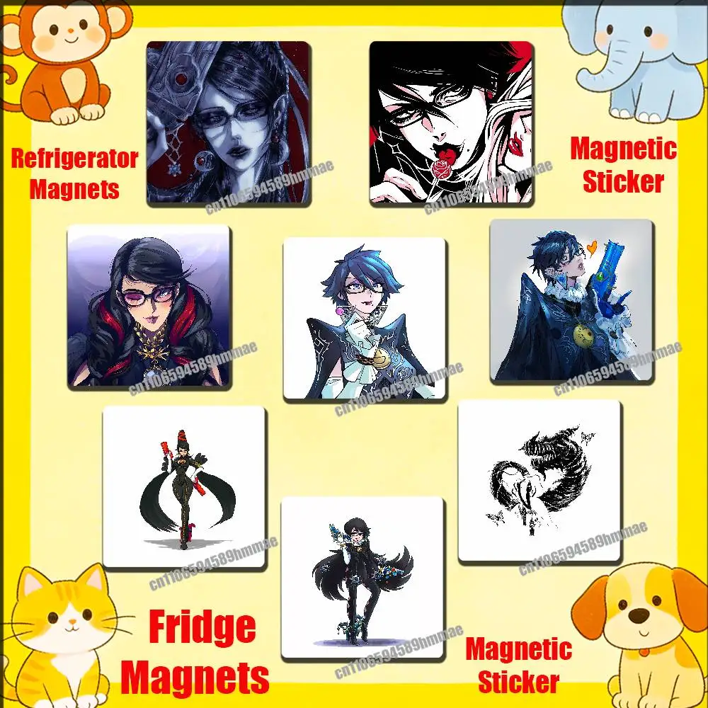 

For Game B-Bayonetta Cereza Fridge Freezer Refrigerator Magnets Metal Cabinet Magnetic Sticker Cover Home