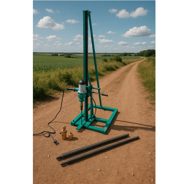 

Lightweight electric drilling rig for soil and sand 220V rotary drilling rig with gearbox core components