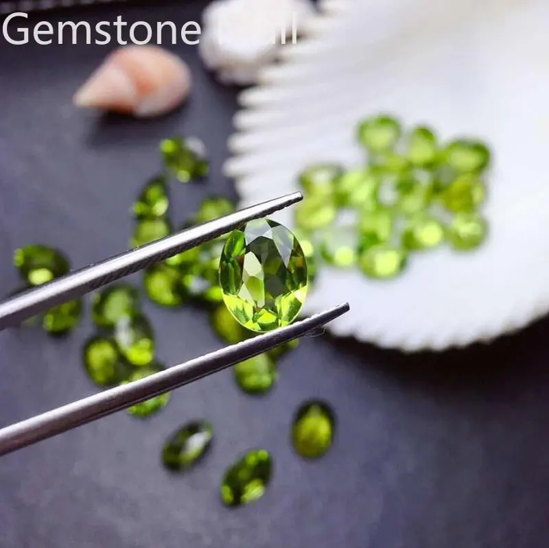 VVS Grade Natural Peridot Loose Gemstone for Sterling Silver Jewelry DIY 4mm*6mm To 9mm*11mm Peridot Wholesale Price Gemstone