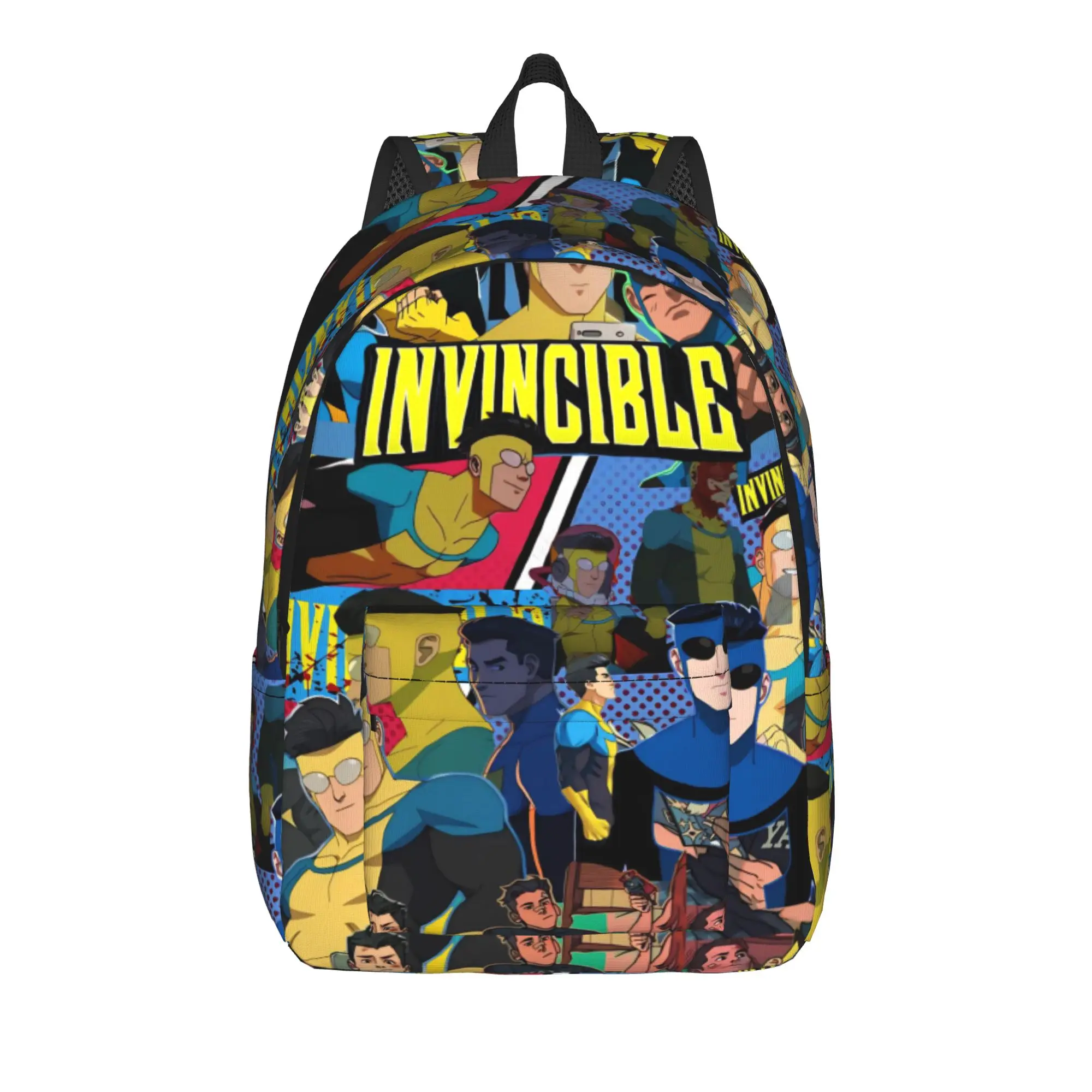 Invincibles Comic-Rucksack für Männer und Frauen, lässiger Tagesrucksack für Schule, Business, Laptop, Computer, Umhängetasche, Outdoor