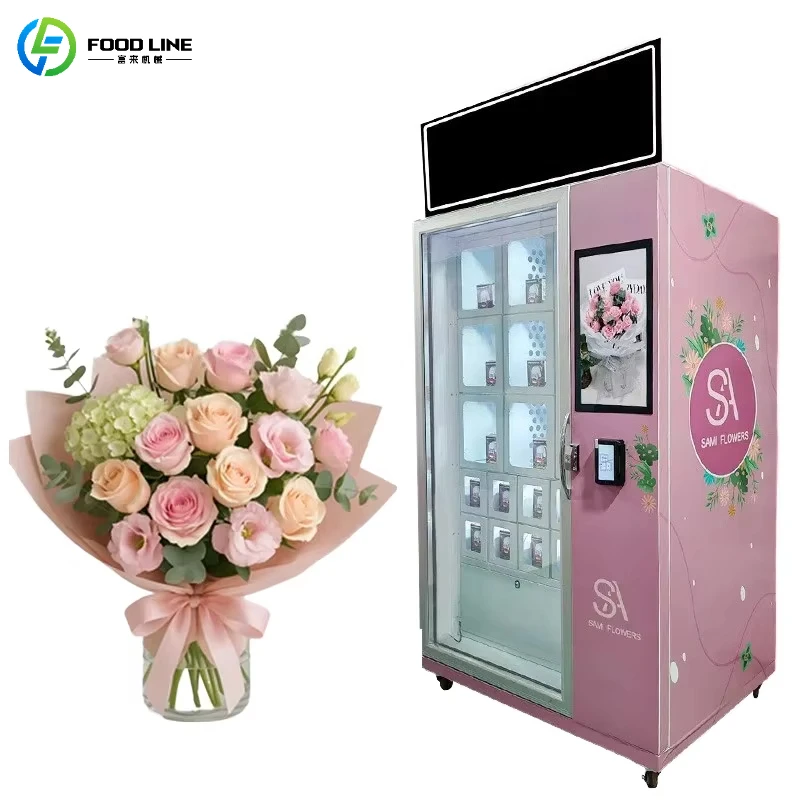 Customized Touchscreen Flower Vending Machine with Credit Card Multiple Payment 24 Hour Self Service for Global Floral Retail