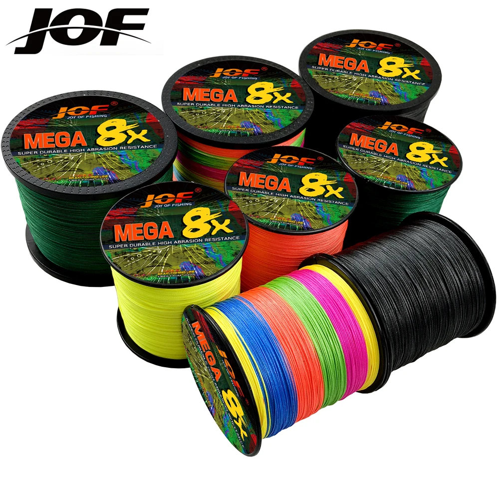 

300M 500M 1000M 8 Strands PE Braided Fishing Wire 18 22 31 39 43 52 61 78LB Multifilament Smooth Multicolor Predatory Fish Tool