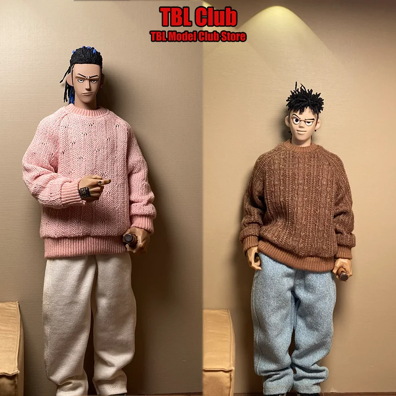 

Мужская одежда в масштабе 1/6, свитер с круглым вырезом розового/кофейного цвета, свободные спортивные штаны абрикосового цвета для 12-дюймовой экшн-фигурки солдата