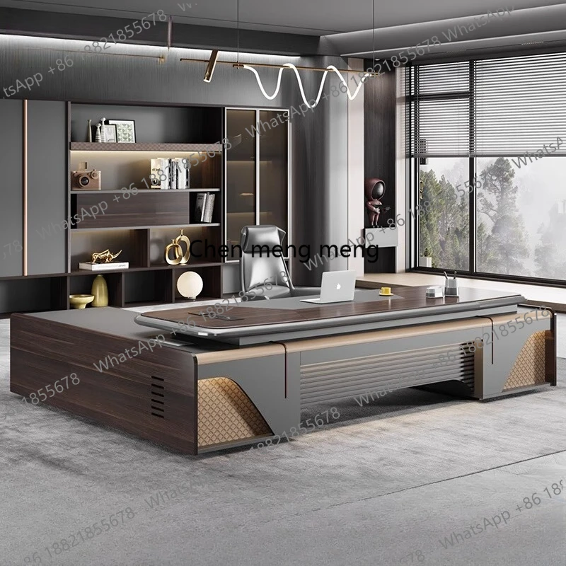 

Computer Office Desk Chair Combination Manager Painted Paint Large L Shaped Corner Office Table Luxury Modern Office Furniture