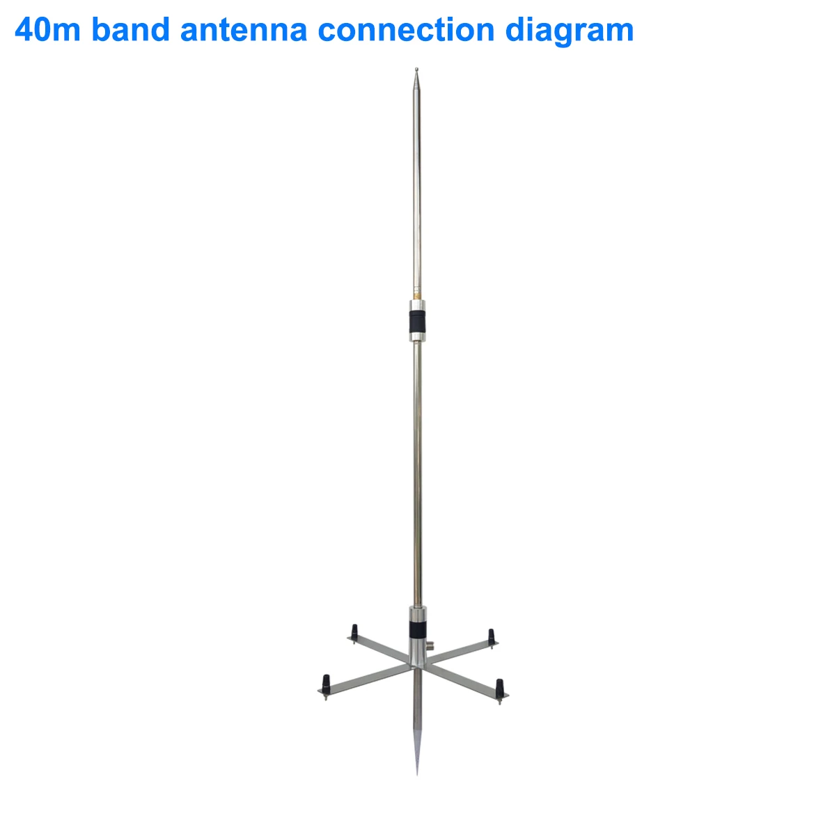 GPTWO-PRO Shortwave Portable Antenna  GP Antenna HAM Radio Shortwave Antenna 7-54MHz 6-20m/40m Band Vertical Polarization