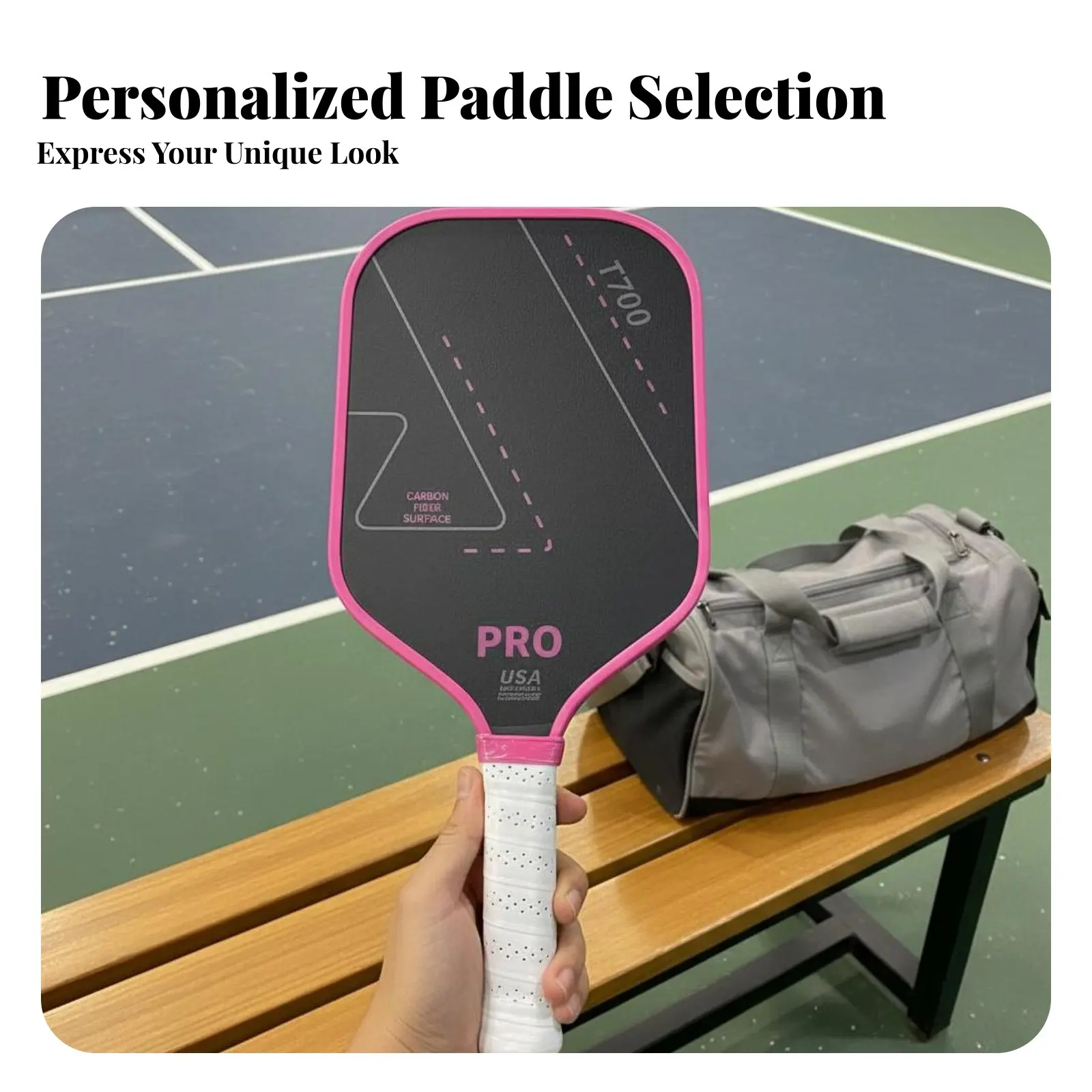 

Pickleball Paddle Single-Piece Construction Premium Carbon Fiber Pickleball Paddle High Rotation Non-Slip Grip for Professionals