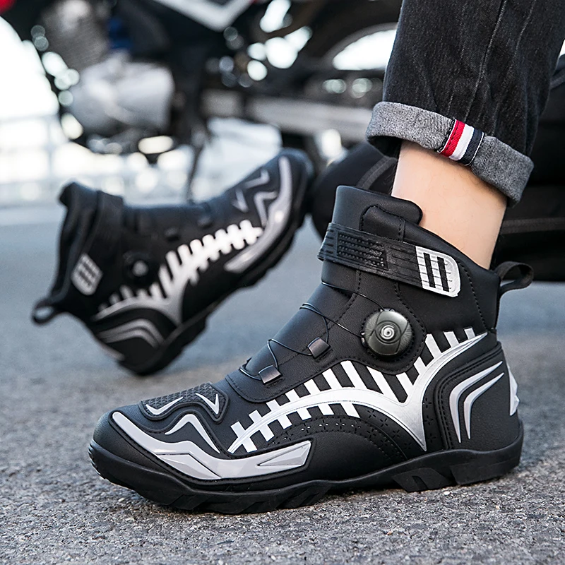 

Motorcycle Shoes 2026 New Men Motos Breathable Anti Slip Riders Boots Motocross Riding Ankle Boots Motorbike Racing Shoes