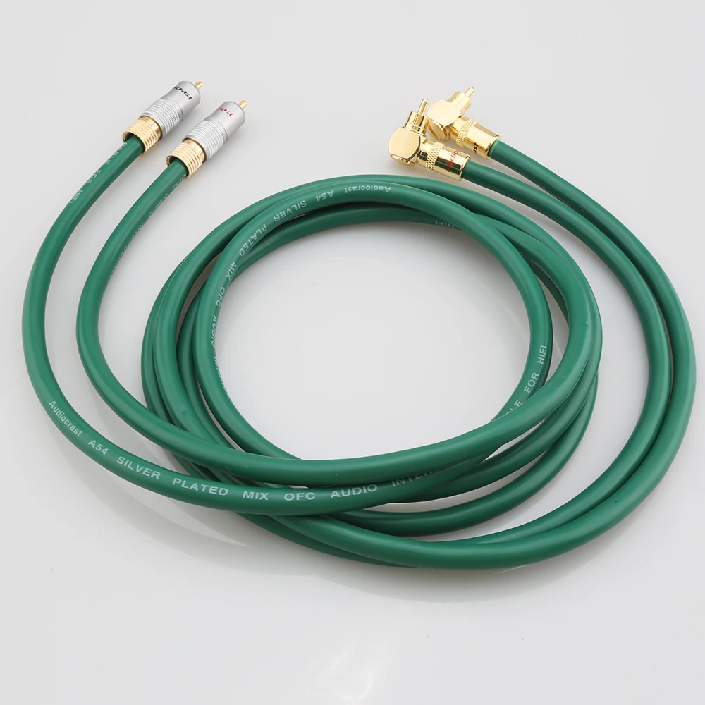 MCINTOSH 2328 versilbertes 6N OFC HiFi 90-Grad-Winkelstück RCA auf Stecker Audiokabel vergoldete Stecker rechtwinklige Verlängerung – Detail 6
