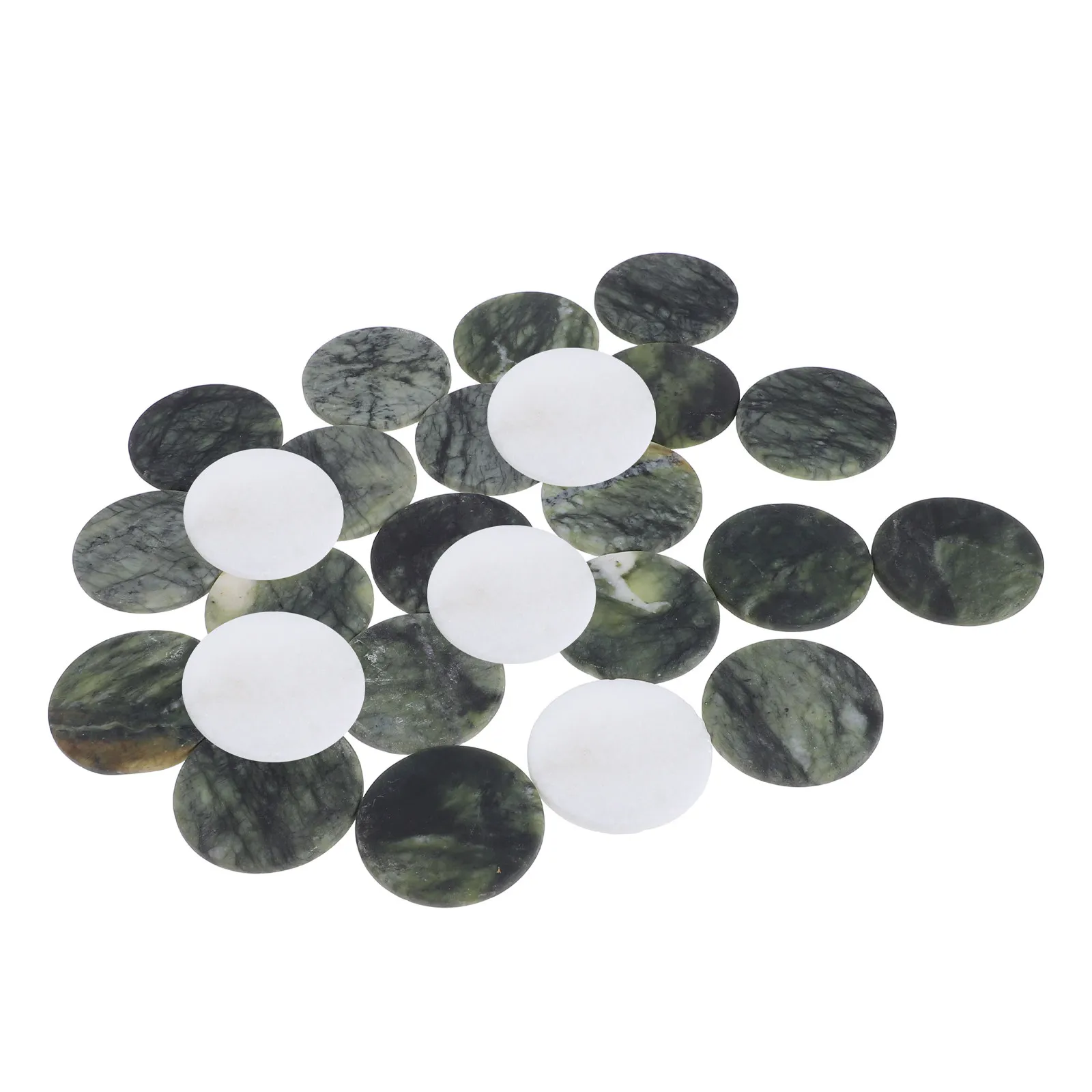 40Pcs Water Skipping Rocks Natural Flat Round Stones Large River Rocks for Pool Beach Outdoor Skipping Game DIY Painting Stones