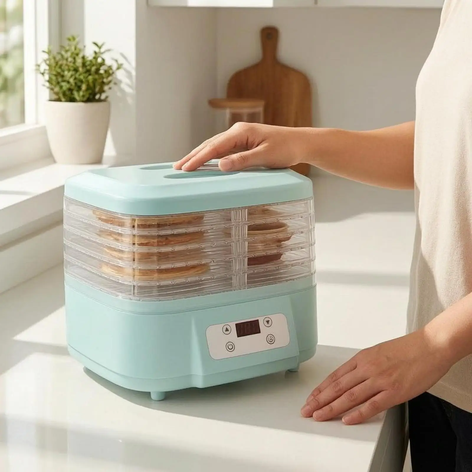 deshydrateur-alimentaire-compact-pour-la-cuisine-a-domicile-avec-plateaux-empilables-transparents-et-fonctionnement-silencieux