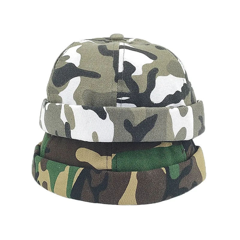 Women Men Summer Cotton Hip Hop Brimless Skullies Cap Vintage Urban Unique Street Portable Docker Hats Multipurpose Beanie Hat