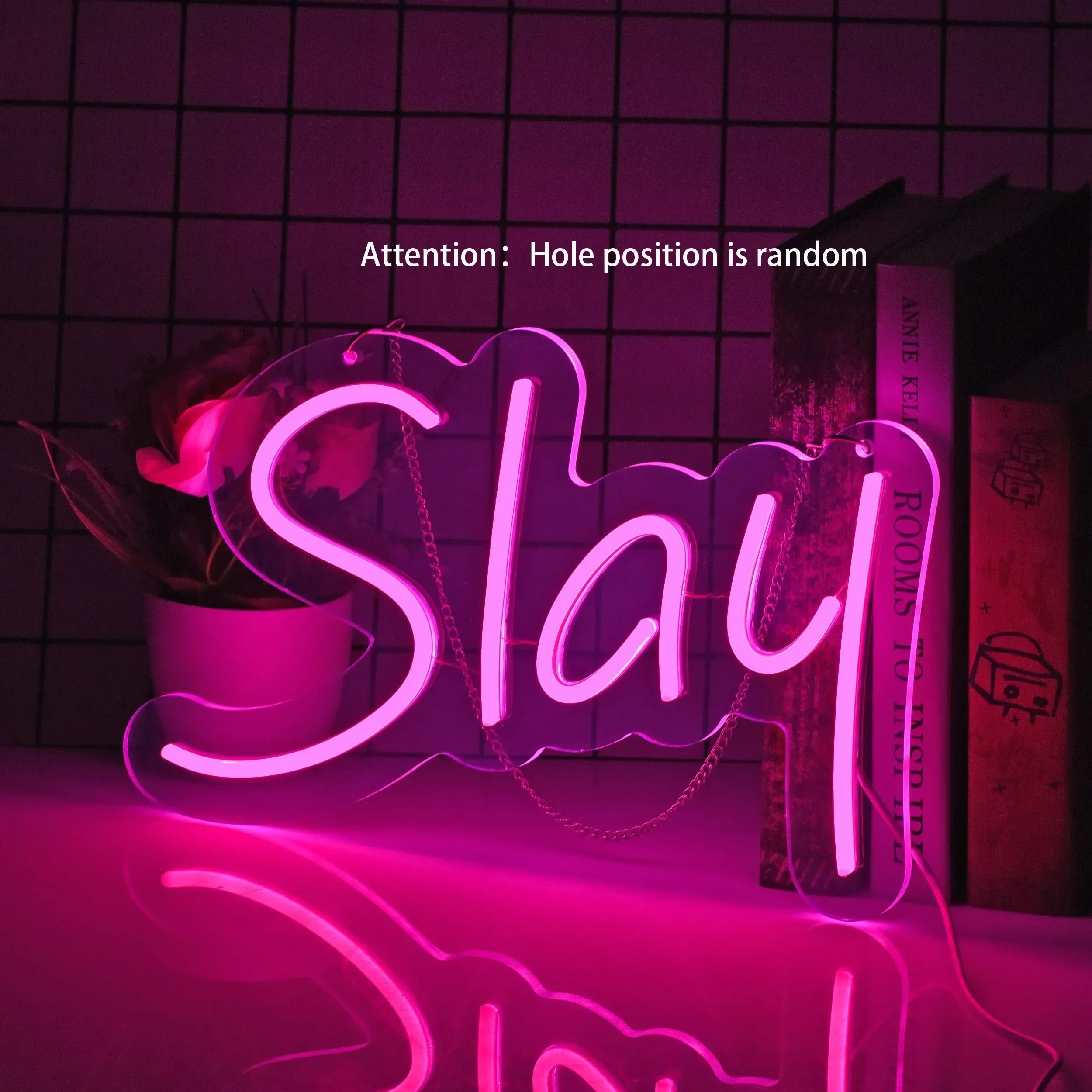 Slay Neon Sign Light For Wall Decor, Led Neon Light For Bedroom Wall Decor Preppy Girls Aesthetic Dorm Cute Bratz Room Decor