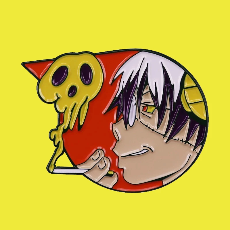 Cartoon Anime Soul Eater Hallow Series Evans Enamel Brooch Pin Lapel Metal Pins Brooches Badges Exquisite Jewelry Accessories