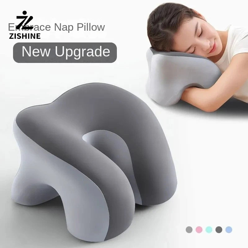 

U-Shaped Memory Office Desk Nap Pillow, Cervical Neck Support Travel Pillow, Face Down Sleeper Comfort Cushion, Washable Cover