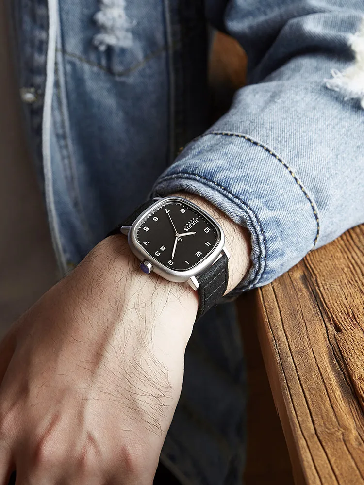 ساعات رجالية ونسائية جديدة، ساعات كوارتز مربعة كبيرة الحجم للمراهقين والرياضة والطلاب، مع وظيفة التقويم. #3