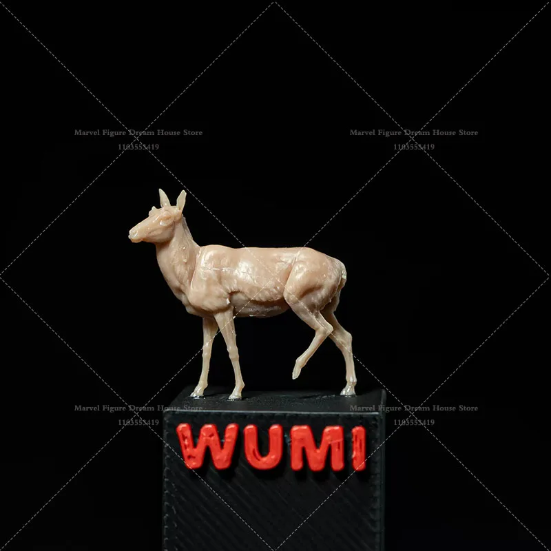 1/64 1/43 1/35 Skala Miniaturowa Scena Lalkowa Szybka i Zwinna Antylopa na Łącech, Dzikie Zwierzęta, Niepomalowany Biały Model Mini Figurki