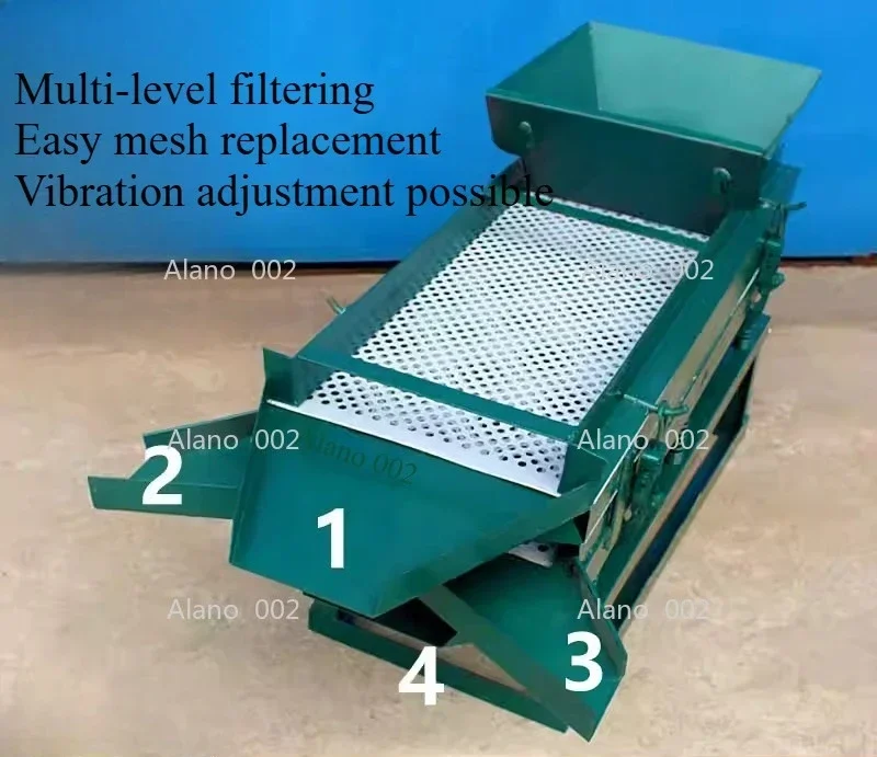 Electric Linear Vibrating Sieve Machine Small Industrial Screen for Sand Powder Sieving Material Sorting Blasting Separation