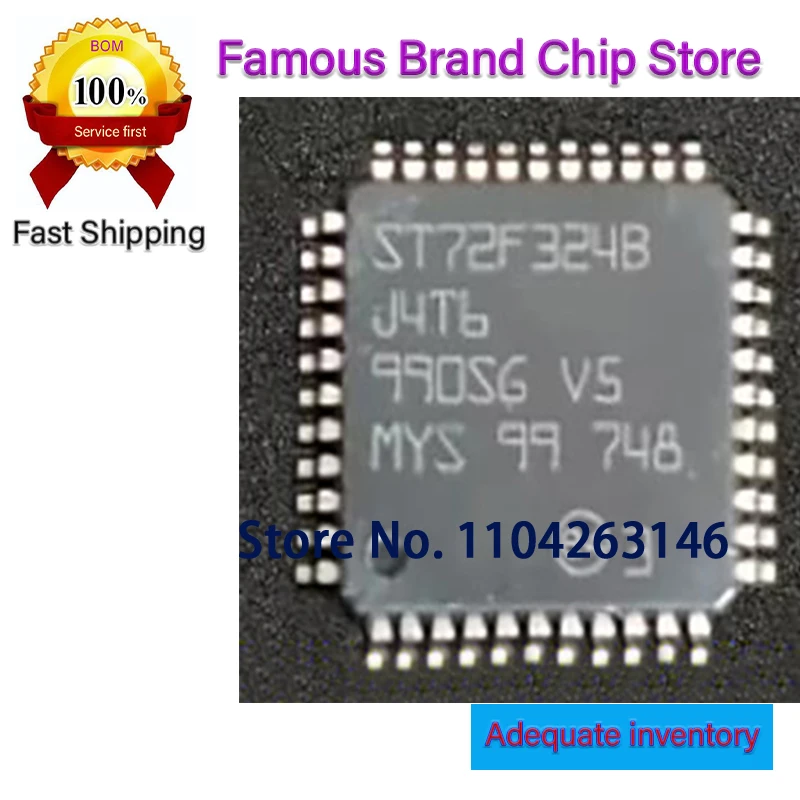 

10PCS ST72F324BJ4T6 ST72F324B QFP44 100% new