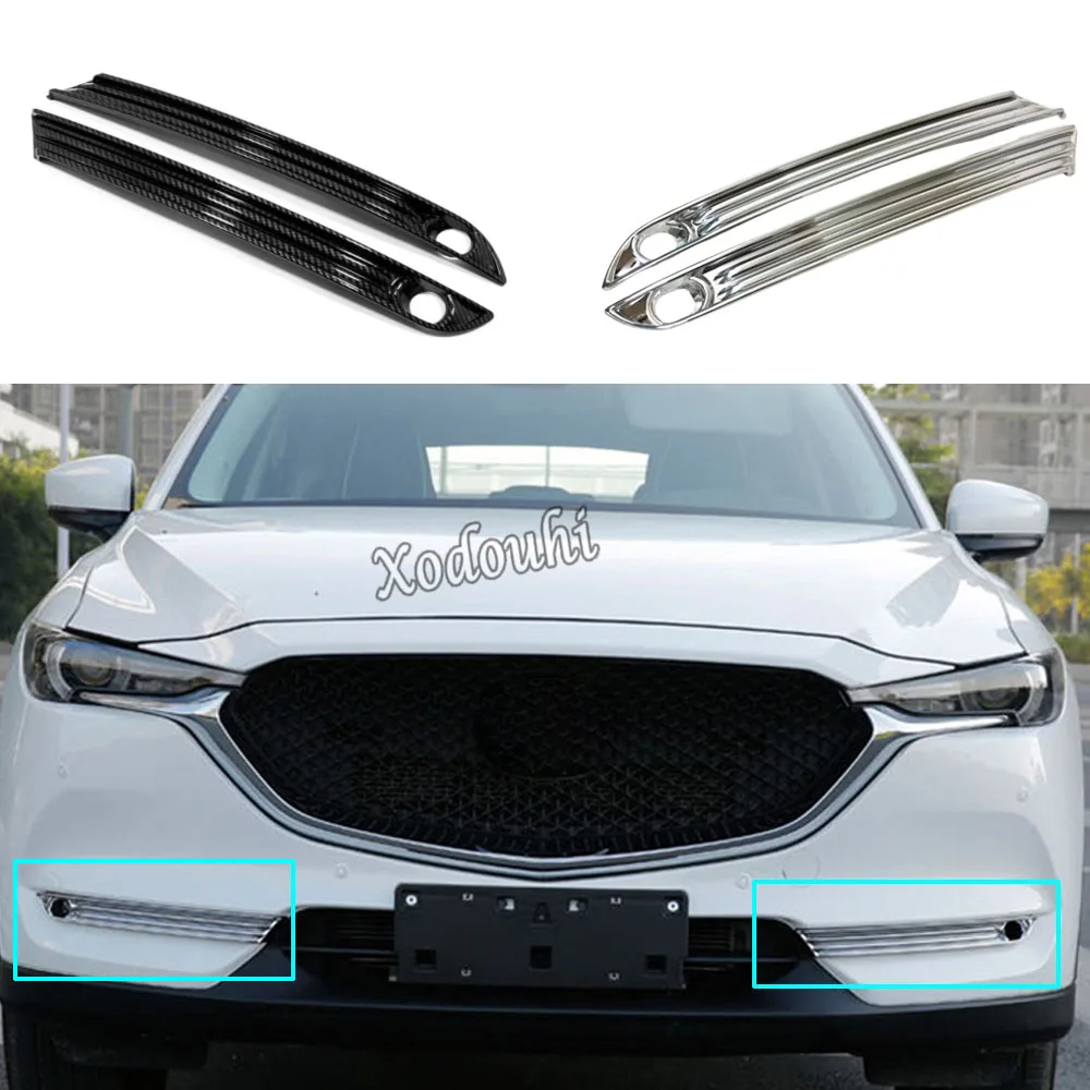 

For Mazda CX-8 CX8 2016 2017 2018 2019 2020 2021 Car Sticker Styling Eyebrow Body Front Fog Light Lamp Detector Frame Cover Trim