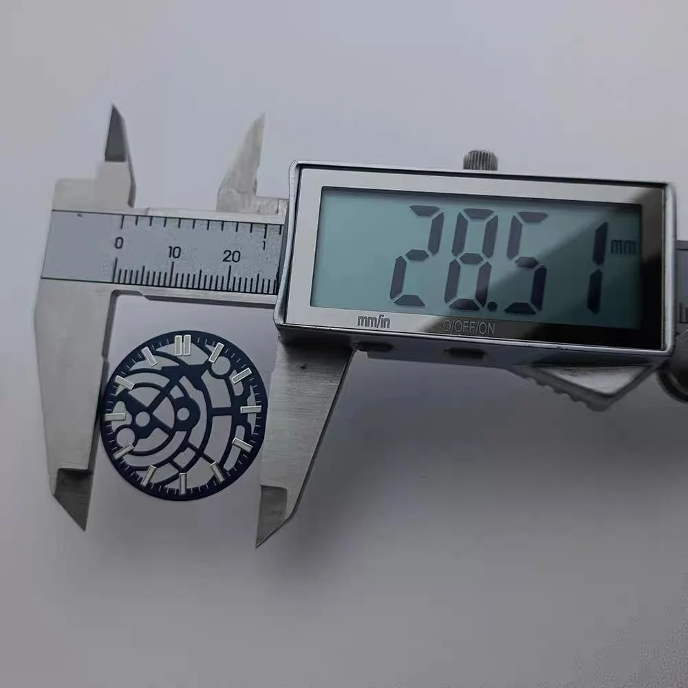 28.5MM hollowed-out luminescent dial is suitable for NH70 NH72 High Accuracy Skeleton Automatic M