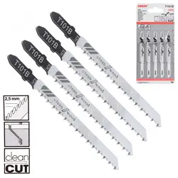 Hojas de sierra de calar HCS 6T, herramienta de carpintería de acero con alto contenido de carbono, vaivén para corte rápido, corte recto, 5 unids/lote