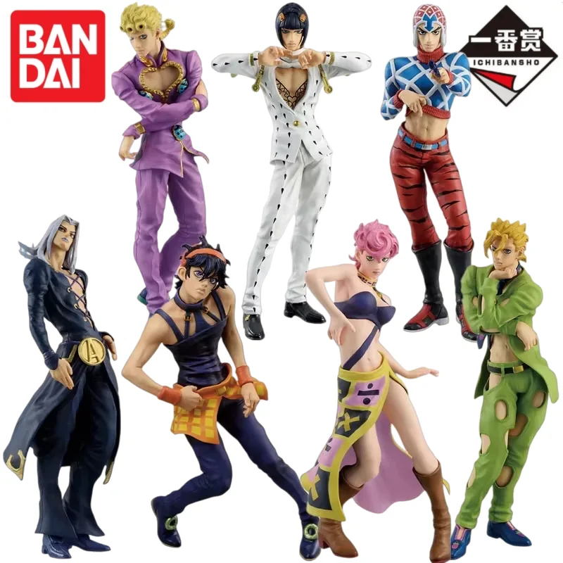

In Stock 100% Original Bandai Ichiban Kuji Golden Wind Giorno Narancia Abbacchio Fugo Action Anime Figure Model Toy