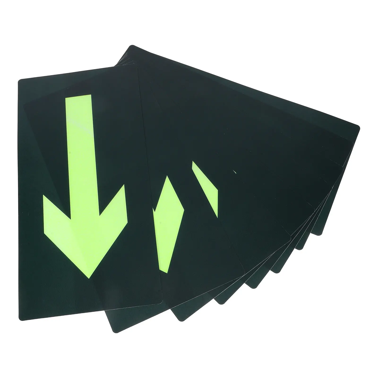 

8Pcs High Visibility Glow in Dark Waterproof Exit Direction Stickers Emergency Safety Signs for Fire Evacuation in Retail Stores