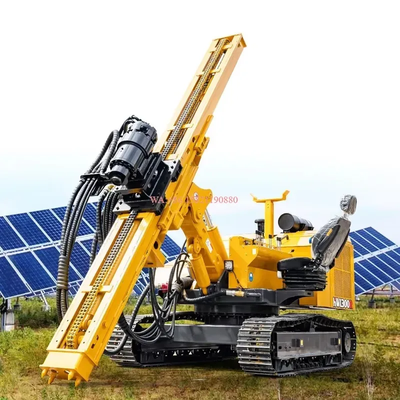 wmwmnu for Hengwang HWL300R Solar Pile Driver Crawler Piling Machine Photovoltaic Post Driving Rig for Mountain PV