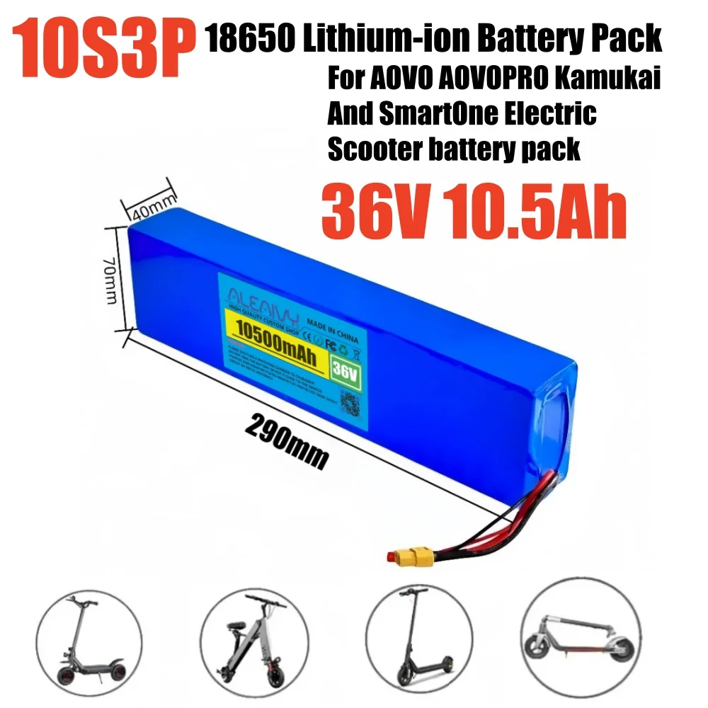 

10S3P 36V 10500mah 18650 Lithium Battery Pack for Kugoo S2 / S3 / S4 / M2 Scooter Battery Etc Accessories with BMS