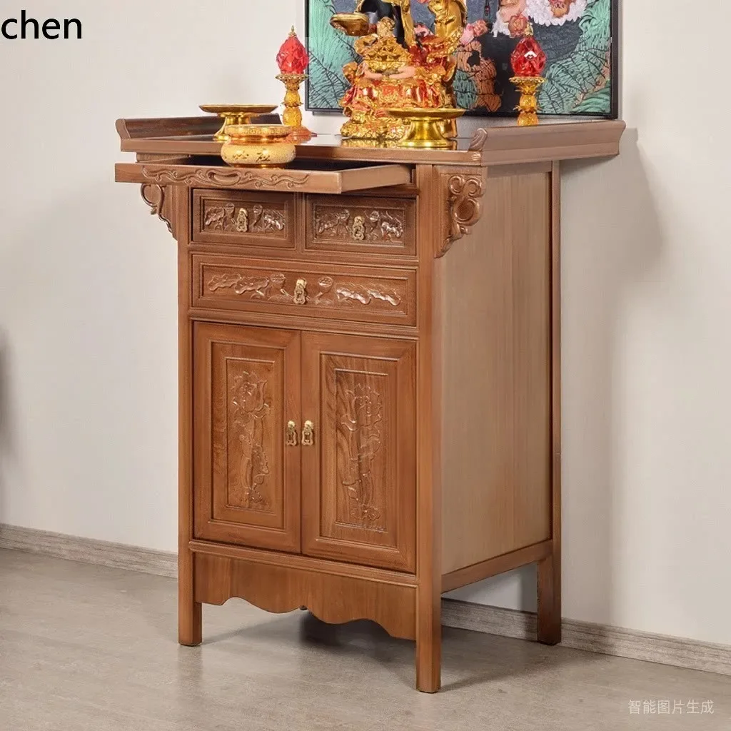 

r5.21 chinoiserie old elm small table buddha altar for home guanyin table guan gong god of wealth incense altar