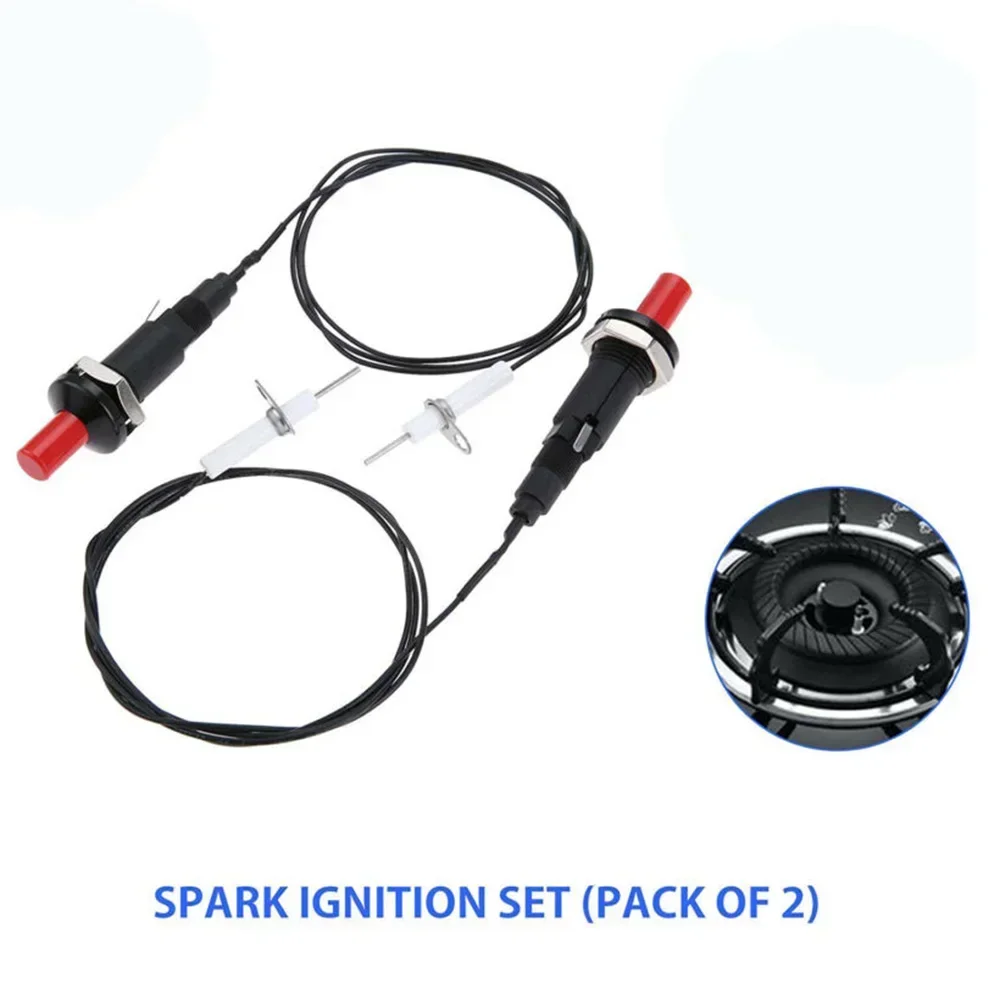 Piezo Spark Ignition With Cable For 2 Pack Universal Piezo Spark Igniter Push Button Gas Fireplace Grill BBQ Stove