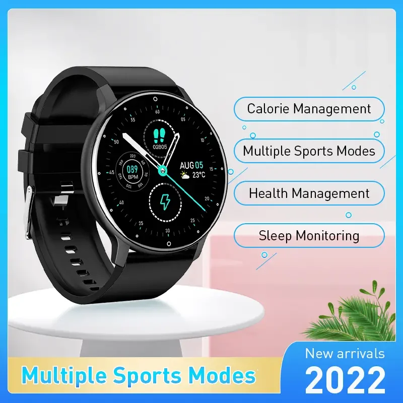 Men's And Women's Fashion SmartWatch Multifunctional Fitness Tracker Heart Rate Blood Pressure Monitoring Sport Smart Watch Comp