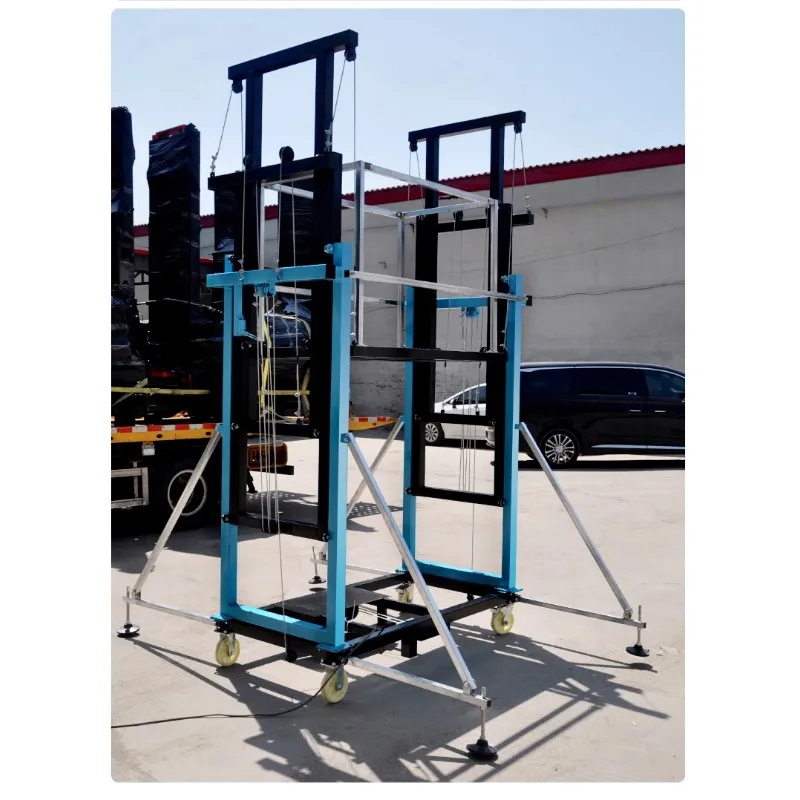 Automatic lifting platform remote control mobile decoration foldable portable electric lifting scaffolding