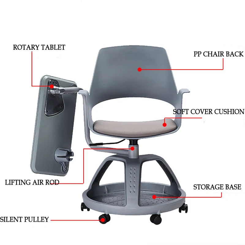 Wholesale writing board office training table Computer School Chairs Conference Plastic Chair