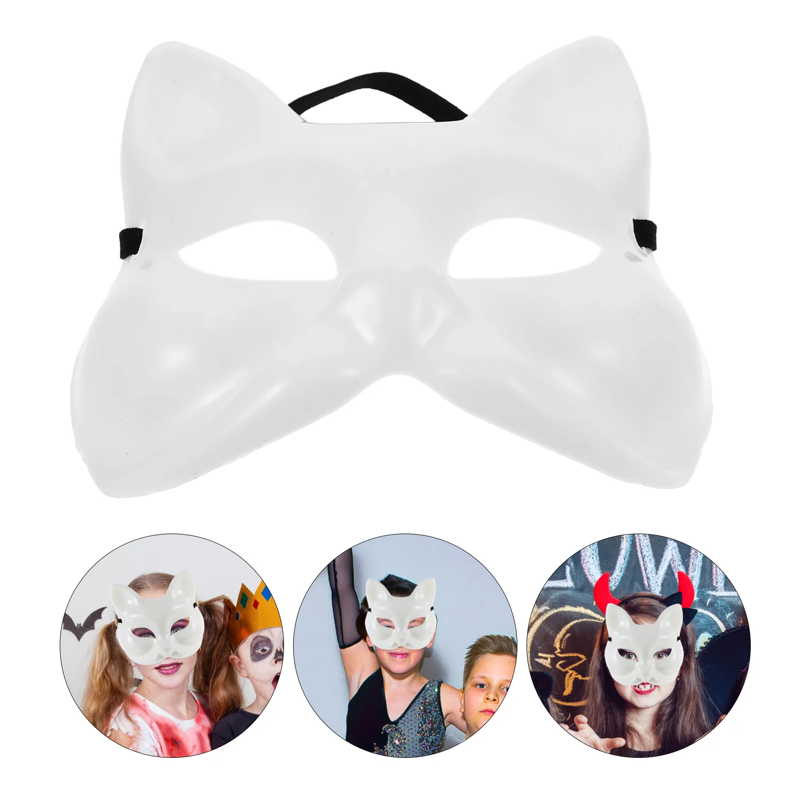 

4 Pcs Mask Blank Masquerade Masks Cosplay Halloween Party White DIY Mardi Gras Supply Unpainted For Eye Patches