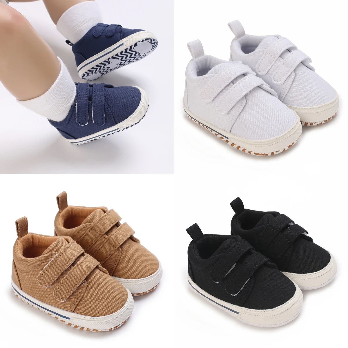 0-18M Newborn Boys and Girls Shoes Casual Sports Shoes Soft Sole Anti slip Preschool Shoes First Generation Walking Shoes