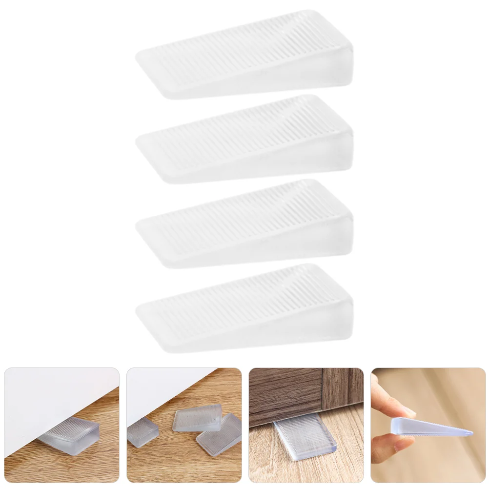 4 Pcs Wedge Cabinet Foot Pads Shims Furniture Floor Leveling Feet Toilet Pvc Bumpers Clear for