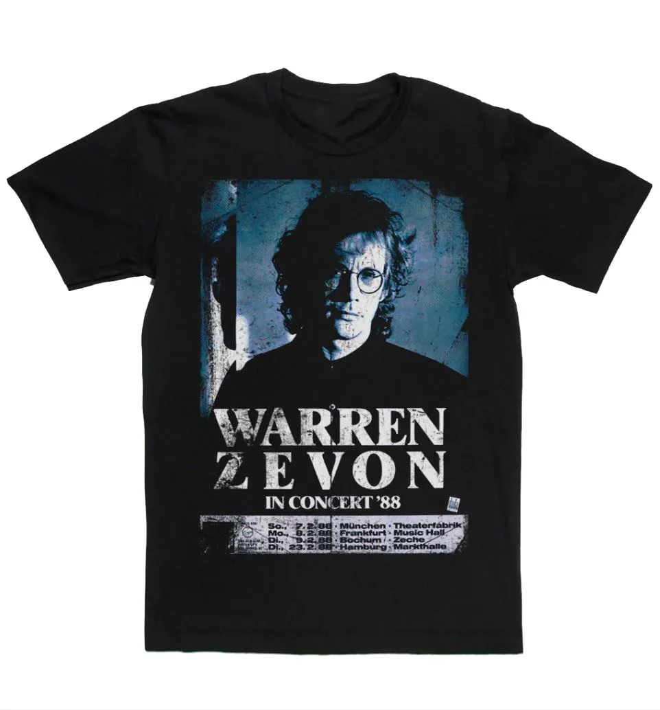 Warren Zevon In Concert Black Unisex T-Shirt All Size S To 5XL BO076