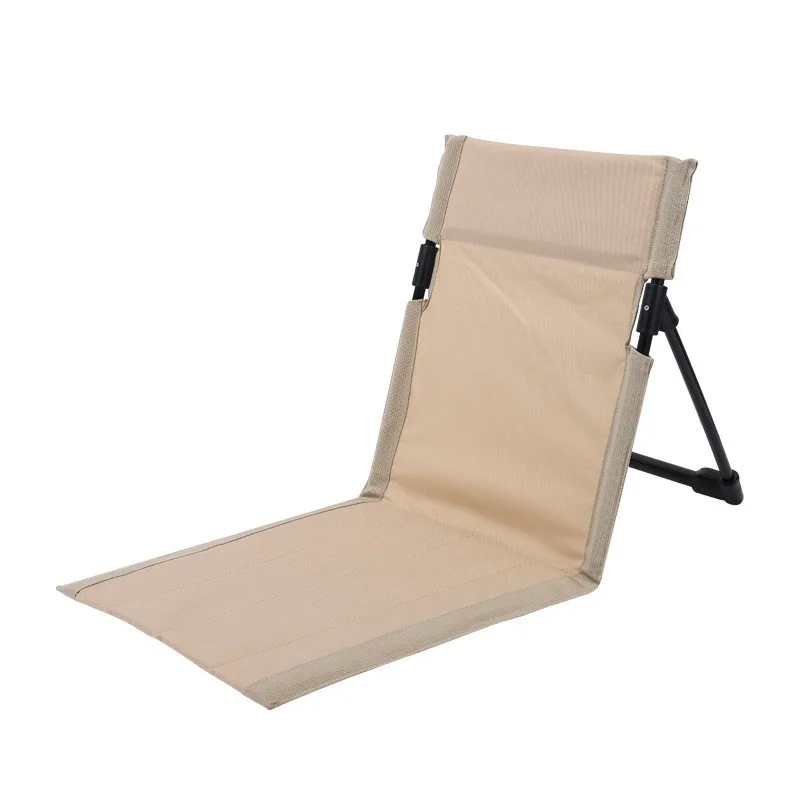 Foldable Camping Chair Outdoor Garden Park Single Lazy Chair Backrest Cushion Picnic Camping Folding Back Chair Beach Chairs