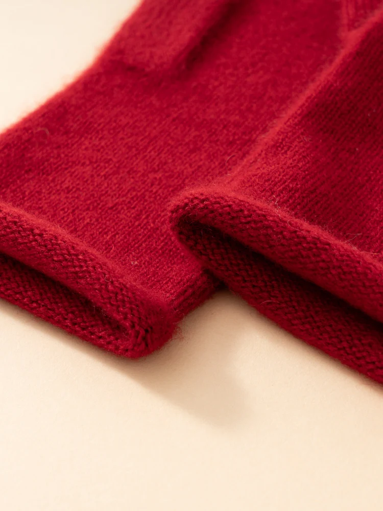 Women Selected Premium Cashmere Knitted Gloves Finger Touchscreen 100% Baby Cashmere Simple Autumn Winter Thermal Gloves
